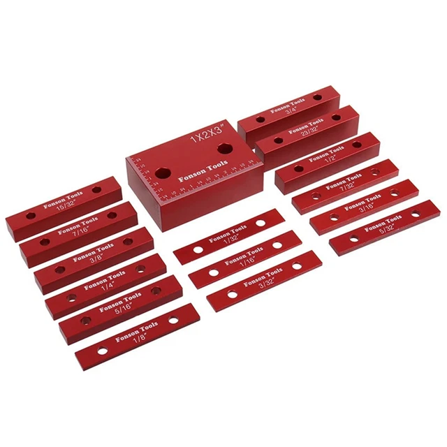 For Router Setup Blocks Height Gauge Set 16x Precision Table Saw Measuring Block