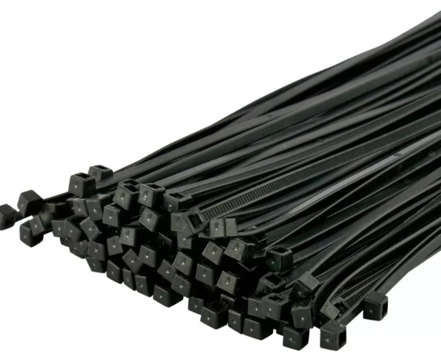 Cable Negro Lazos, Corbata Envolturas, Nylon Cremallera 140 X 3.6MM, Elegir Qty