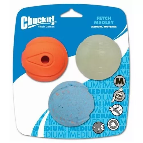 Chuckit! Apporter Medley Moyen 3 Paquet Chien Jouet