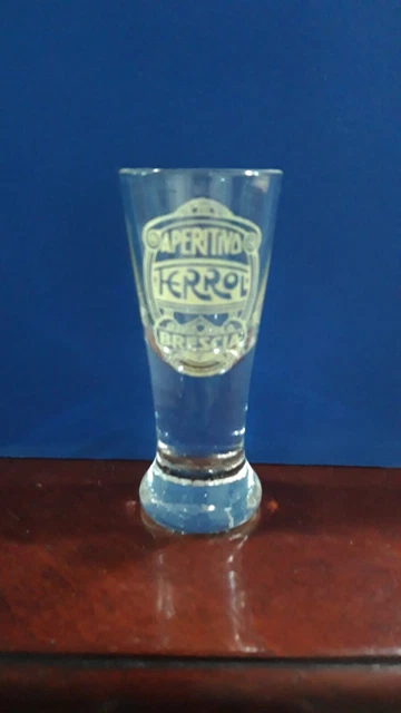 Bicchierino pubblicitario Aperitivo Ferrol Brescia, stile liberty, perfetto.