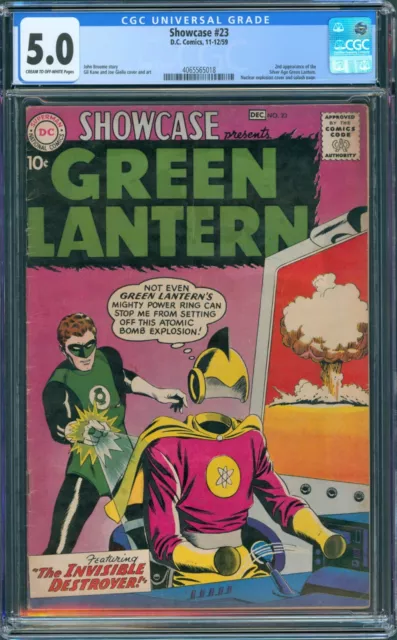 SHOWCASE #23 CGC 5.0 2nd APP. SILVER AGE GREEN LANTERN HAL JORDAN DC COMICS 1959