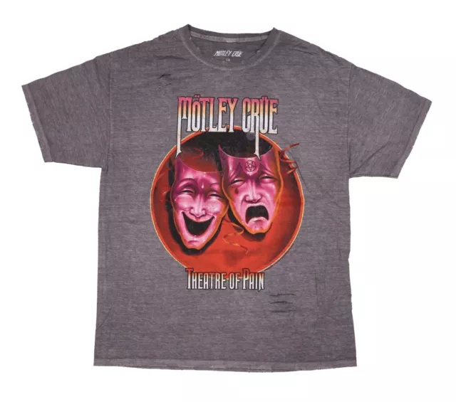 Motley Crue Theatre of Pain distressed Rock Men's T-Shirt Size: L