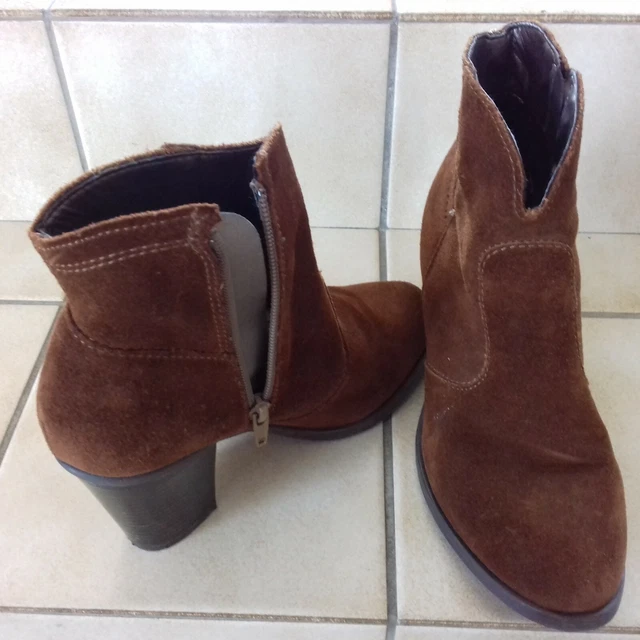 Bottines En Cuir Retourne - 37