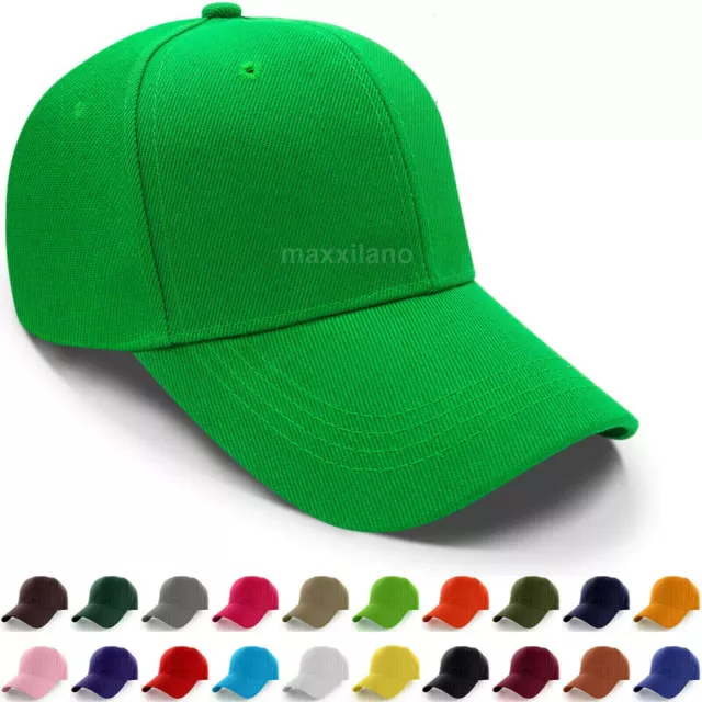 Mens Womens Solid Polo Style Plain Baseball Cap Adjustable Trucker Hat Wholesale