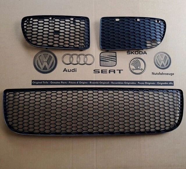 ORIGINAL VW GOLF R32 MK4 Front Grills Complete Set 3 pieces Bumper ...