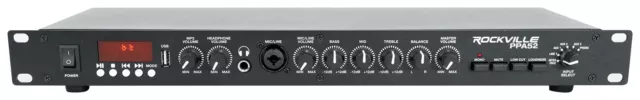 Rockville PPA52 Pro Rack Preamp Pre-Amplifier w/Bluetooth/USB Interface/Phono