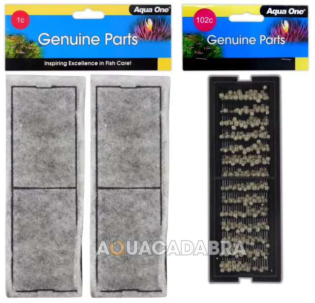 Aqua One Aquanano 1C Carbon / 102C Ceramic Filter Media - fits Betta Trio/Duo