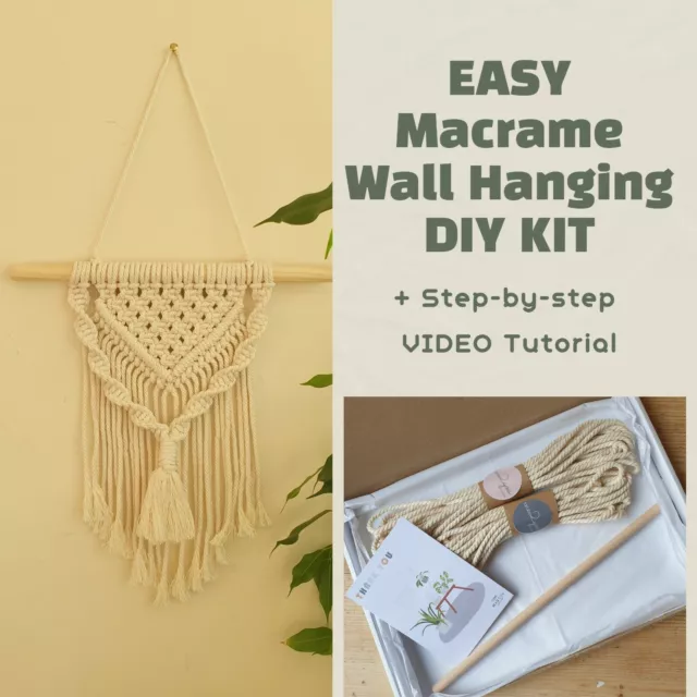 Macrame Wall Hanging DIY KIT(Dreamcatcher kit) for beginners w