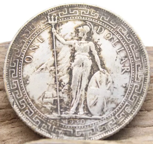 1930 Great Britain Trade Dollar Silver Coin (F4H31)