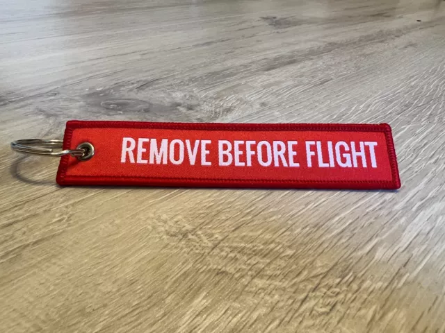 Remove before flight Schlüsselanhänger Anhänger Rot Neu