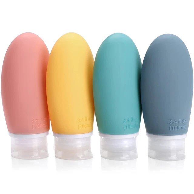 Kit Viaggio Liquidi 10 Pezzi - Contenitori 100ml Per Shampoo E Crema Con Borsa Trasparente - Foto 6