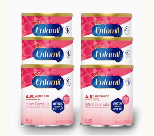 6 X ENFAMIL AR Added Rice Powder Formula + Free Same Day Shipping 148.
