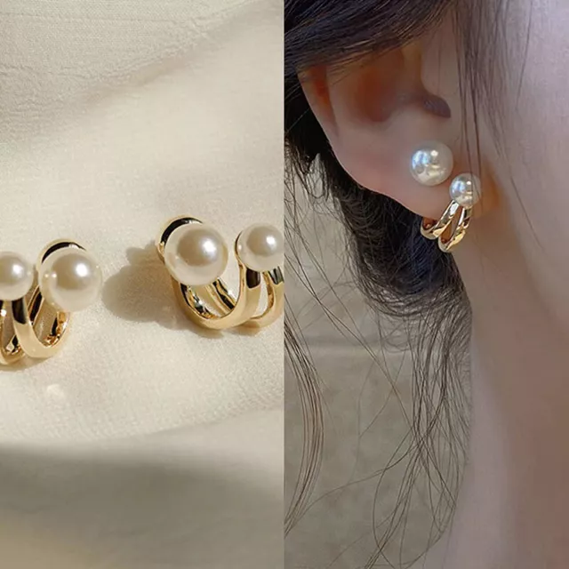 2021 Korean Luxury Pearl Earrings for Women Fashion Simple Pearl Stud Ear C-7H