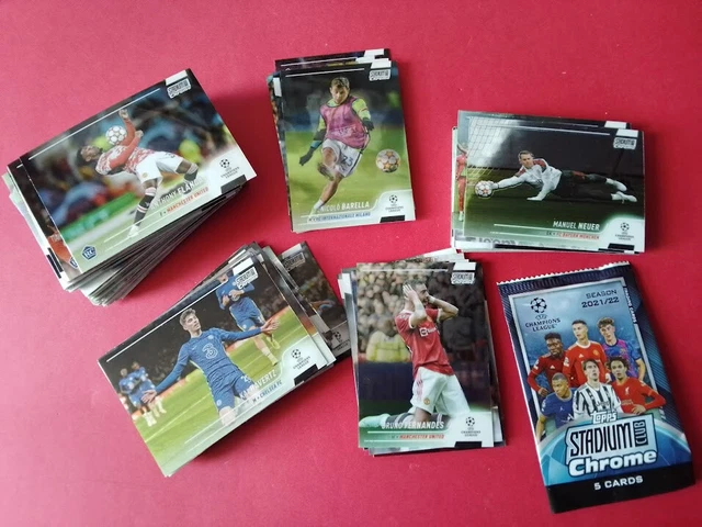 Topps Stadium Club Chrome 2021-22 set complet des cartes de base de la n°1 à 100