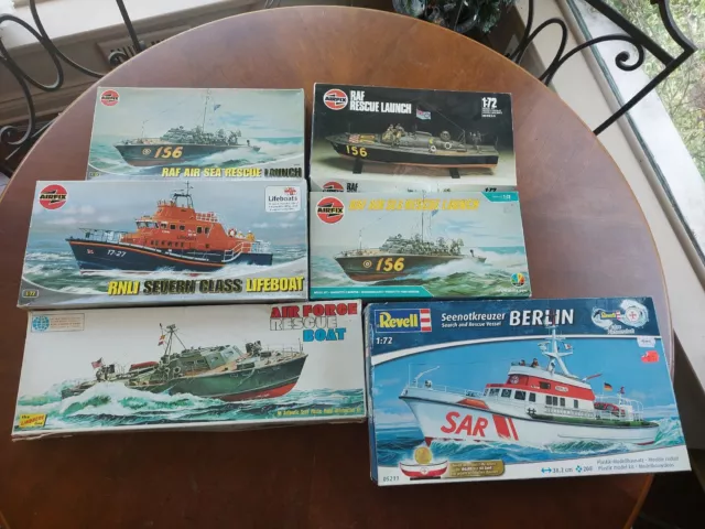 Airfix-Revell-Lindberg x6 HTF All Rescue Boats Model Ship Kits *New Sealed*