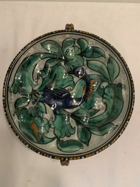 Vintage M.a.p. Pesaro Italian Majolica Style Dish  20Th Century