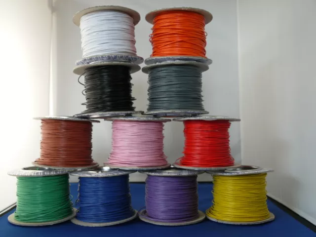 7/0.2mm Stranded Equipment Wire 24 AWG Eleven Colours and Lengths Model Railway