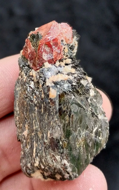 235 Ct Amazing Blood Red Zircon Mineral Specimen From Skardu Pakistan