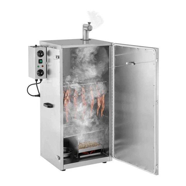 Fumoir Four Fumage Viande Poisson 4 Grilles 70 Litres 110 Degres 1000 W Inox