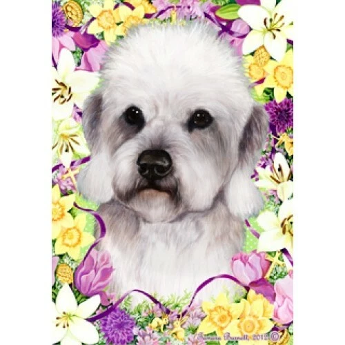 Easter House Flag - Pepper Dandie Dinmont Terrier 33211
