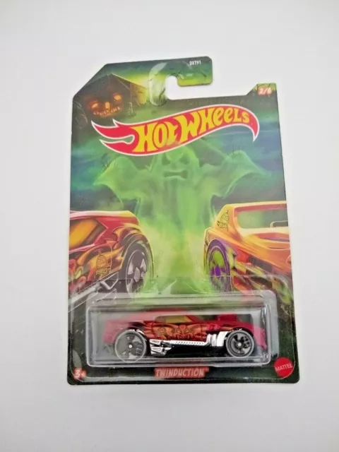 Hot Wheels 2/6 Halloween Fright Twinduction maroon car toy diecast 1:64 2020 NIP