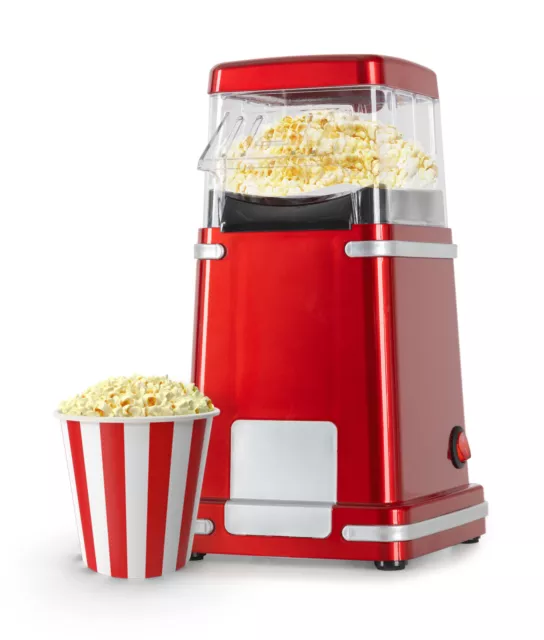 Heißluft Popcornmaschine fettfrei Retro Popcorn Maker Kino Popcornautomat 1200W