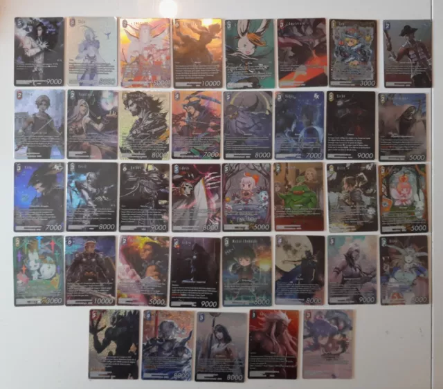 Final Fantasy TCG - Lot de 37 cartes en version full art