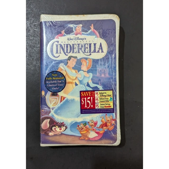 Opening To Cinderella 1995 Vhs Version 2 WALT DISNEY'S CINDERELLA VHS New Sealed 1995 Clamshell Case £13.67