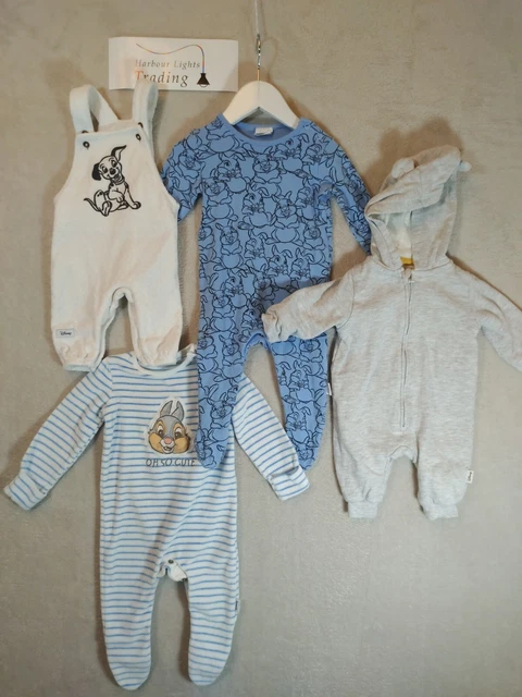 Disney Baby 101 Dalmations Bambi/Thumper Rabbit Suit Hat Dungarees Age 3 months