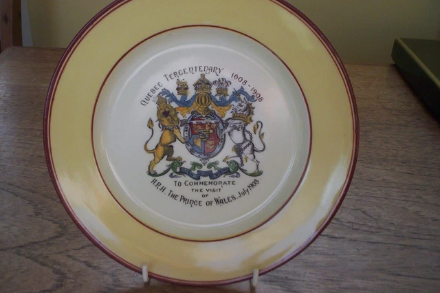 Very Rare Plate For Royal Visit To Quebev 1908 Very Rare Plate For Royal Visit To Quebev 1908
