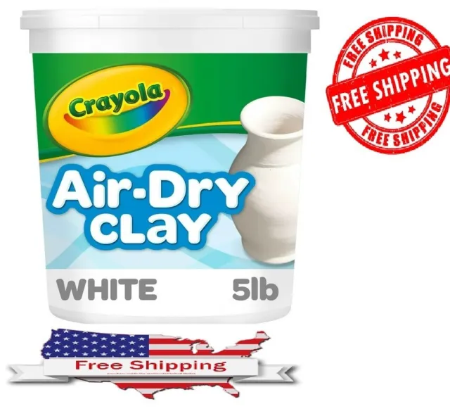 Air Dry Clay (5Lb Bucket), Natural White Modeling Clay for Kids, Sculpting  Mater