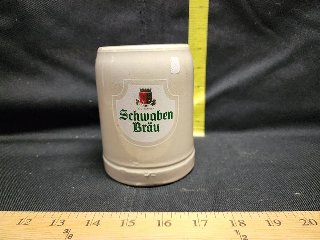 Vintage SCHWABENBRAU Beer Mug Stein Stoneware Stuttgarter