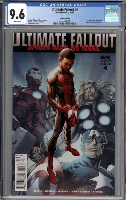 Ultimate Fallout #4 2nd Printing Variant CGC 9.6 NM+ 1st App. of Miles Morales