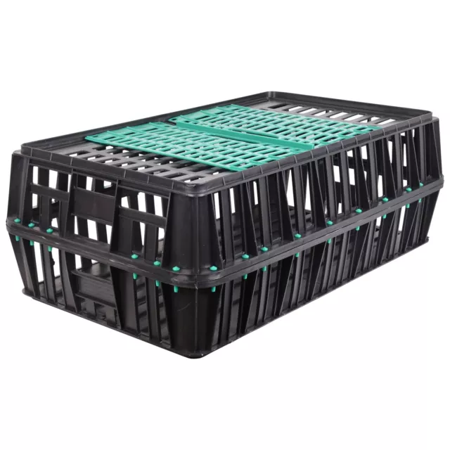 Geflügeltransportkiste klein schwarz Hühner Transport Box Kiste Huhn