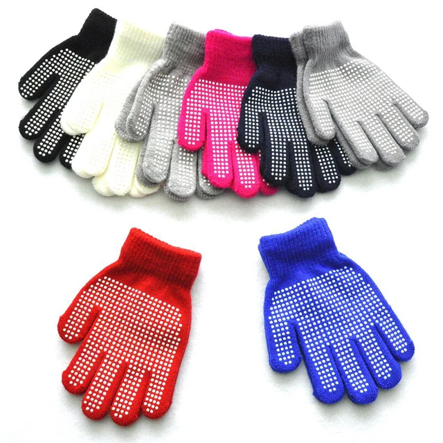 Guanti gripper bambini maniglia termica elasticizzata colorata inverno morbida)