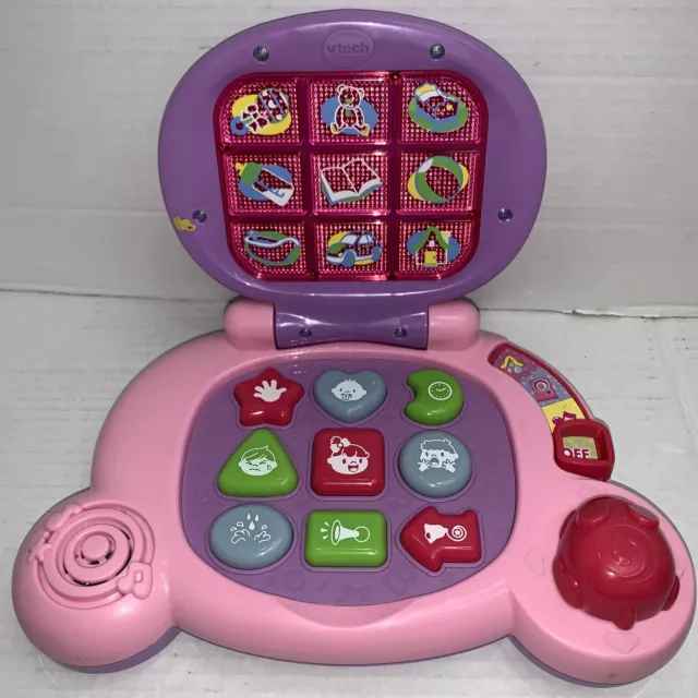 Vtech Baby's Learning Laptop Toy PINK 6-36 Months Educational• Music  Lights!