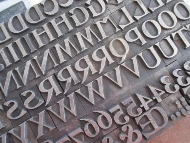 Letterpress Printing 60 Pt Bold  Serif Metal Type Set