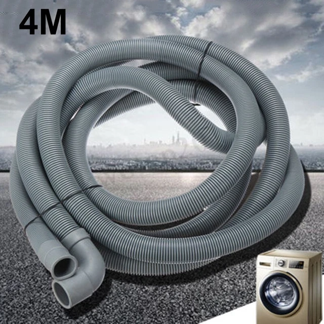 Washing Machine Hose Water Fill Pipe / Drain Outlet Hose Extension Kit 4 Metre