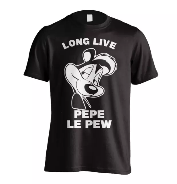 Looney Tunes Pepe Le Pew Tee T-shirt White Size S-4XL Long Live
