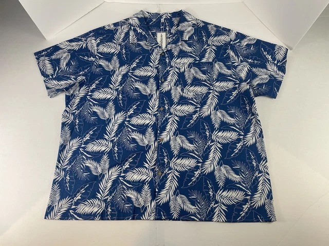 COOFANDY 3XL Blue Hawaiian Shirt Mens Short Sleeve Vacation Summer Shirt XXXL