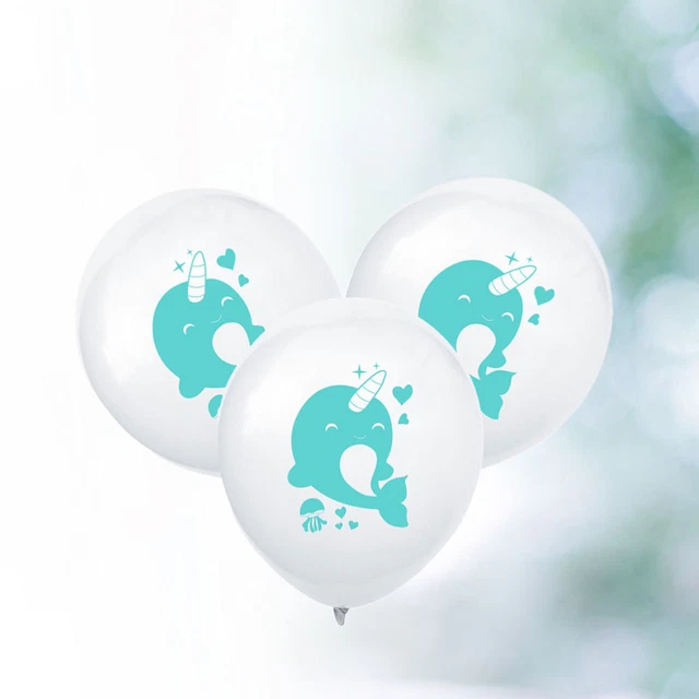 20 pcs ballons à motifs de narval kit de ballons décoratifs décorer