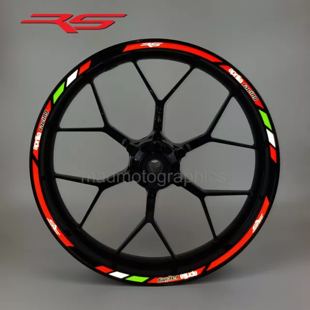 riflettenti Decalcomanie ruote moto adesivi cerchio per Aprilia Racing RS 660