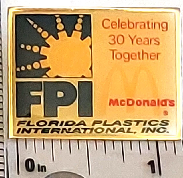 McDonald's Florida Plastics Inter. Inc. 30 Years Together Lapel Pin (031823)