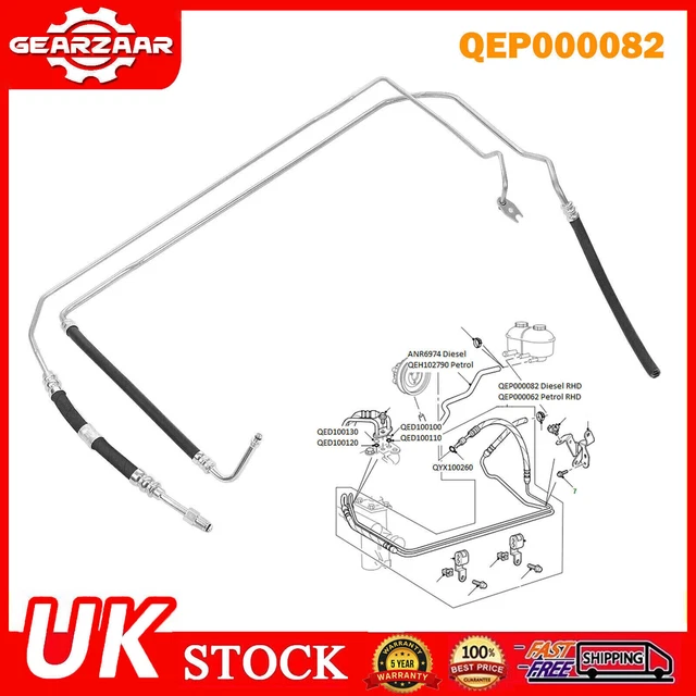 FOR LAND ROVER Discovery 2 Td5 & V8 Power Steering Pipes Pas Hose Set