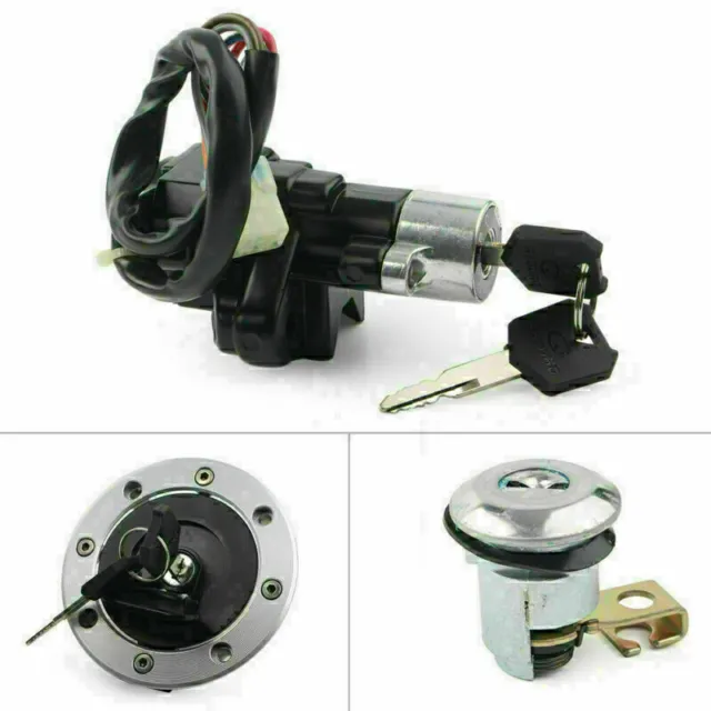 Ignition Switch Fuel Gas Cap Seat Lock Key Fit Suzuki TL1000R 1998-2003 Motor
