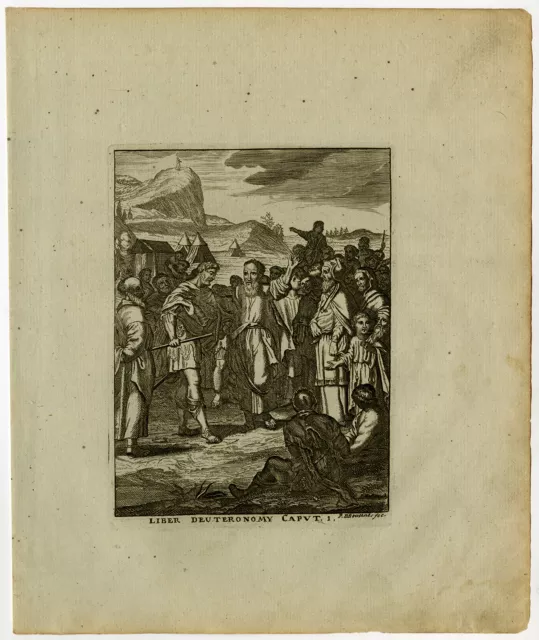 Antique Religious Print-DEUTERONOMY-OLD TESTAMENT-BIBLE-Bouttats-Spanoghe-1784