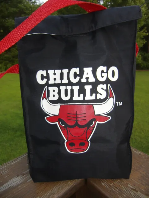 Vintage Chicago Bulls Insulated Black Lunch Tote Bag