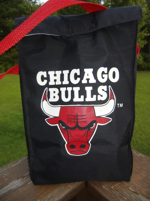 Vintage Chicago Bulls Insulated Black Lunch Tote Bag