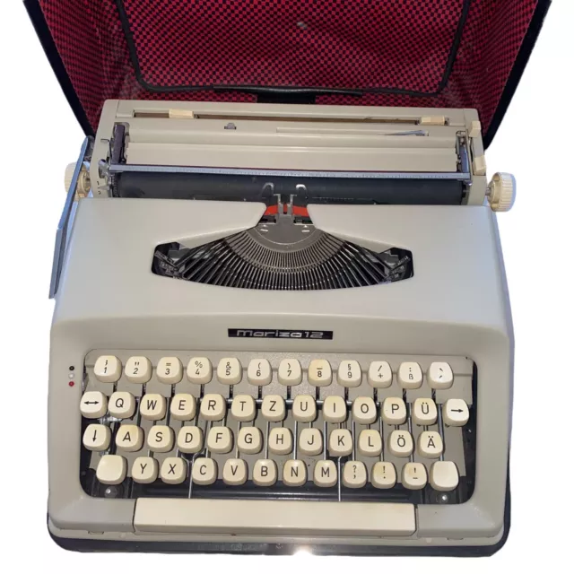 Mariza 12 Reise Schreibmaschine Koffer Reparaturbedürftig Defekt Vintage Deko