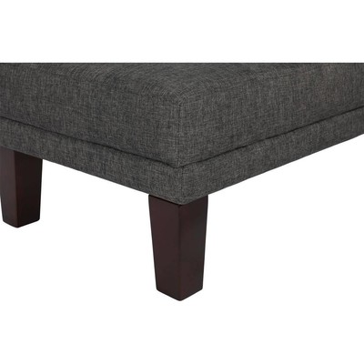 Better Homes and Gardens Porter Rectangular Ottoman, Gray Linen 10
